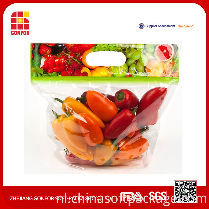 Slide Zipper Bag For Fruit And Vegetable Packaging